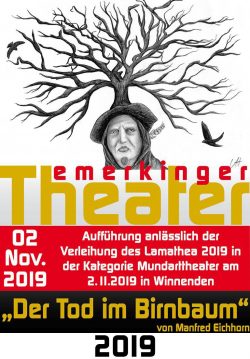 Plakat 2019 Der Tod im Birnbaum Lamathea